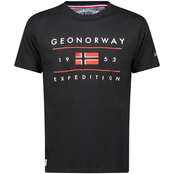 Îmbracaminte Bărbați Tricouri mânecă scurtă Geo Norway SY1355HGN-Black Negru