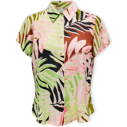 Îmbracaminte Femei Topuri și Bluze Only Shaila Shirt S/S - Tropical Peach Multicolor