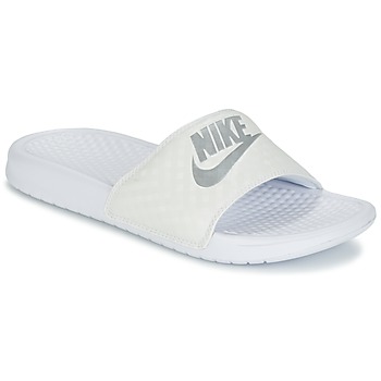 Pantofi Femei Șlapi Nike BENASSI JUST DO IT W Alb / Argintiu