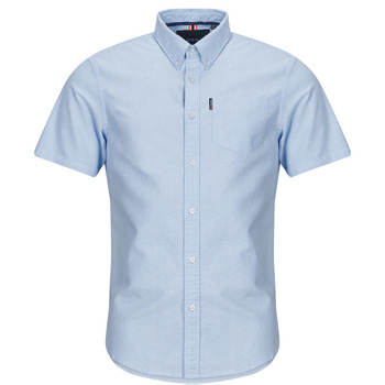 Îmbracaminte Bărbați Cămăsi mânecă scurtă Superdry CHEMISE OXFORD Albastru