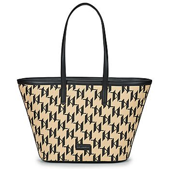 Genti Femei Sacoșe shopping și Genti shopping Karl Lagerfeld K/ESSENTIAL RAFFIA  SM TOTE MN Bej / Negru