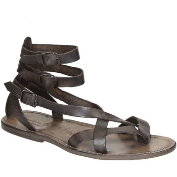 Pantofi Femei Sandale
 Gianluca - L'artigiano Del Cuoio 564 U FANGO CUOIO Maro