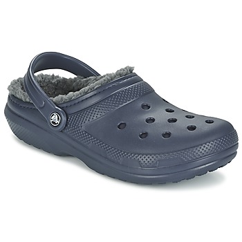 Pantofi Saboti Crocs CLASSIC LINED CLOG Albastru / Gri