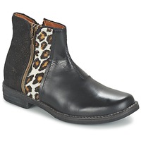 Pantofi Fete Ghete Shwik TIJUANA WILD Negru / Leopard