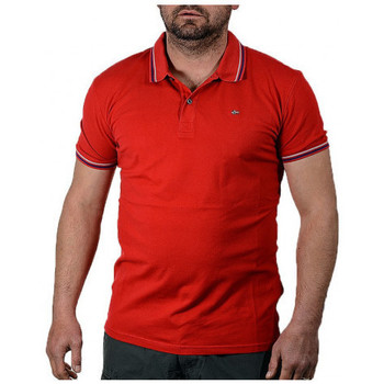 Îmbracaminte Bărbați Tricouri & Tricouri Polo Napapijri ELDIS STRIPEA roșu