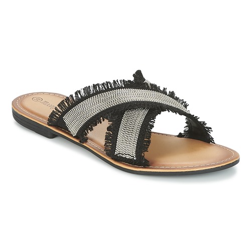 Pantofi Femei Papuci de vară Moony Mood IRTA Negru / Argintiu