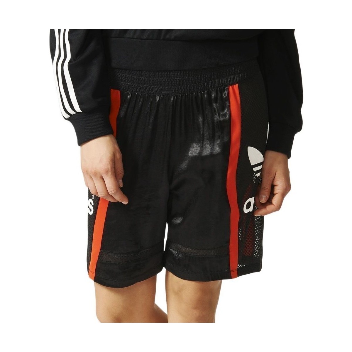 Îmbracaminte Femei Pantaloni trei sferturi adidas Originals Basketball Baggy Roșii, Negre