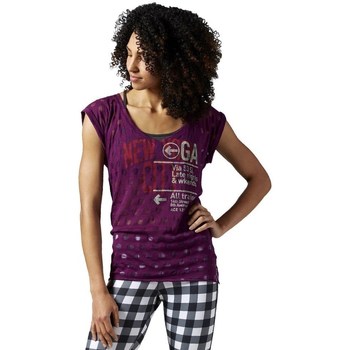 Îmbracaminte Femei Tricouri mânecă scurtă Reebok Sport Yoga New York violet