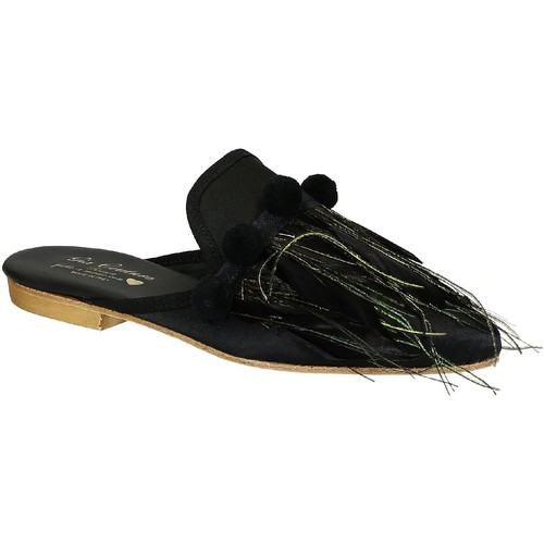 Pantofi Femei Papuci de vară Gia Couture VENUS SATIN B Negru