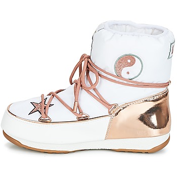 Moon Boot PEACE & LOVE WP Alb / Roz / Gold