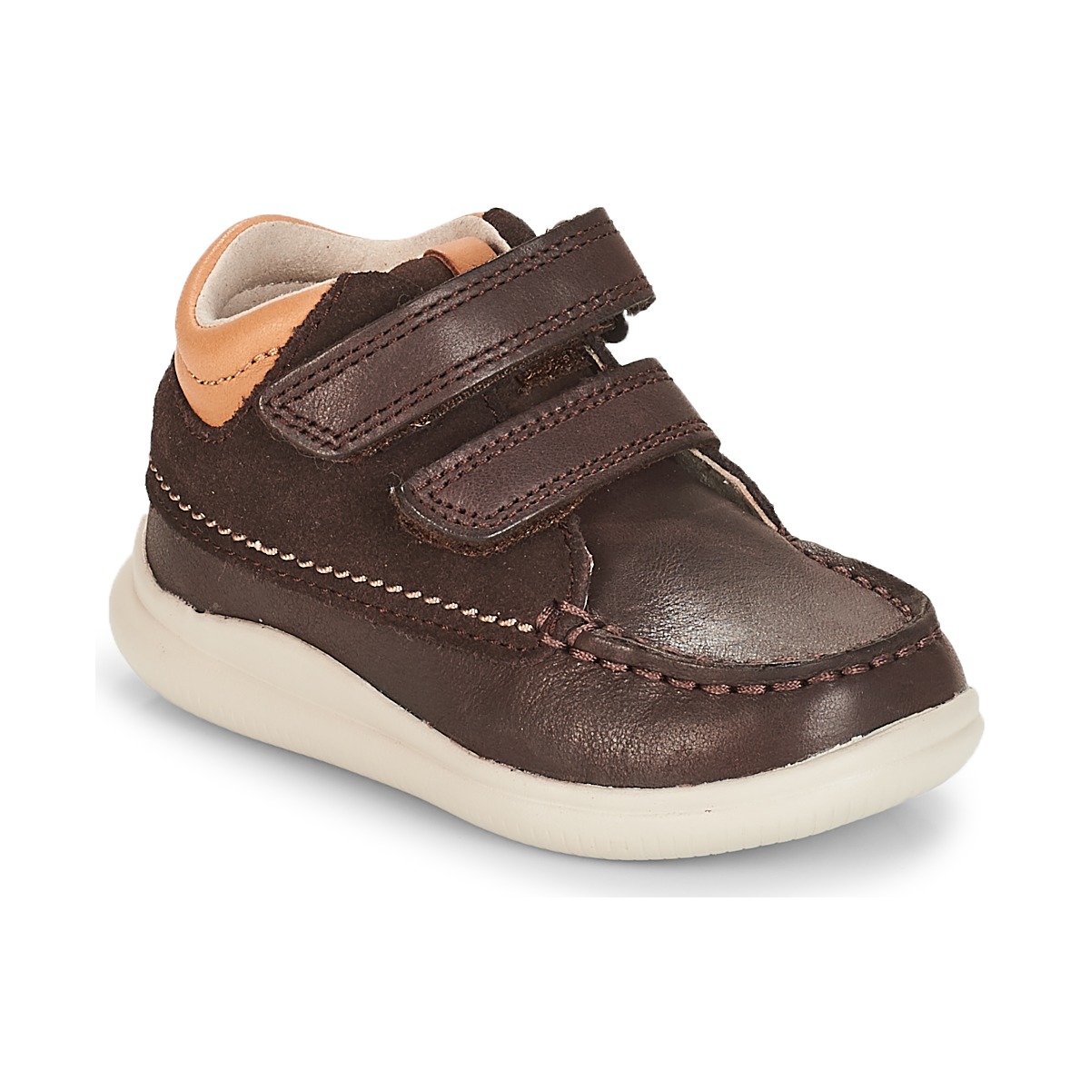 Pantofi Băieți Pantofi sport stil gheata Clarks Cloud Tuktu Brown / Combi / Lea