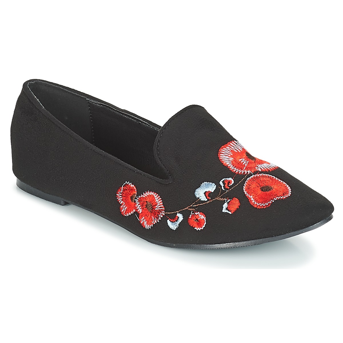Pantofi Femei Mocasini Moony Mood JASMINY Negru / Floare