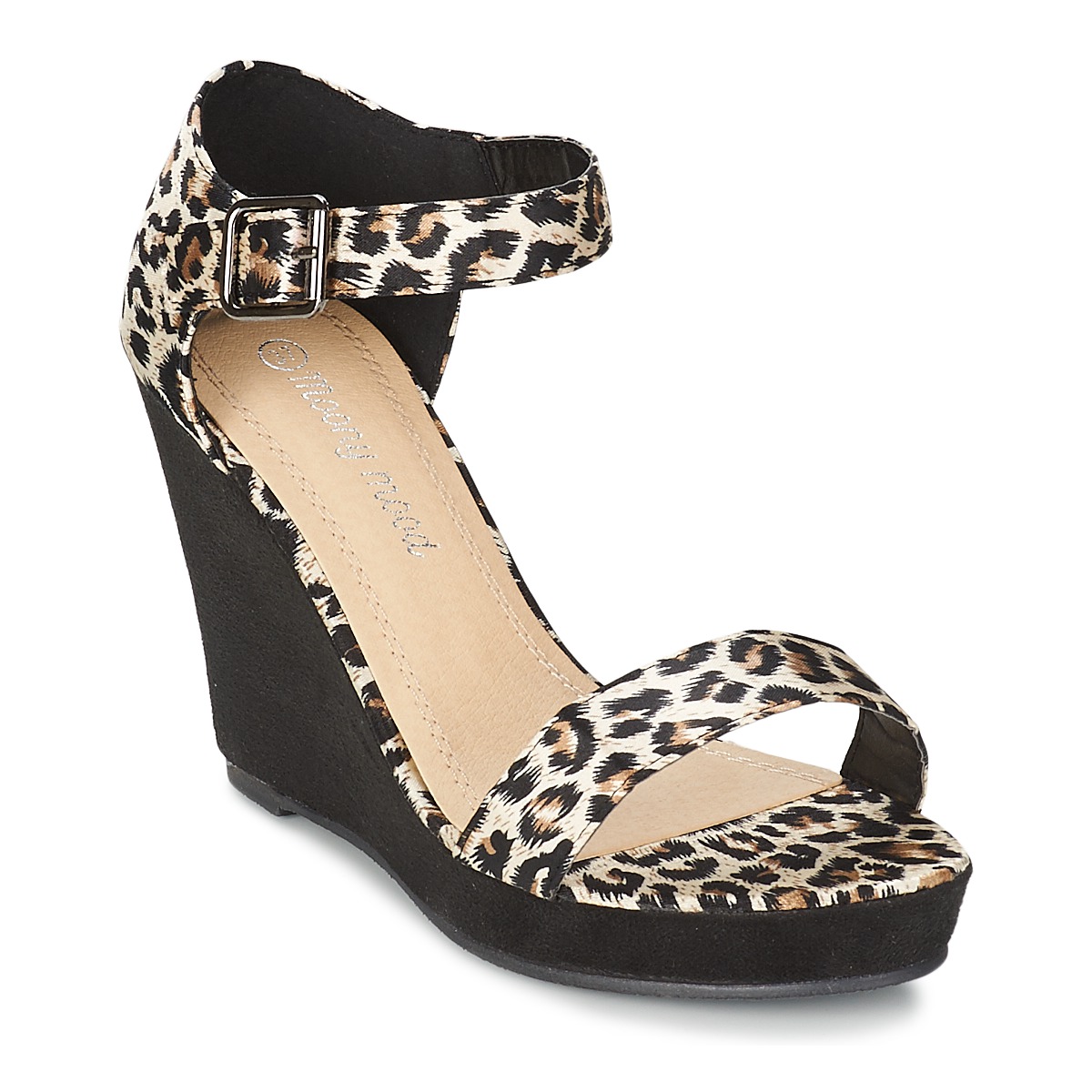 Pantofi Femei Sandale Moony Mood EVONGA Negru / Leopard