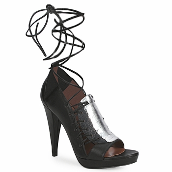 Pantofi Femei Sandale
 Sigerson Morrison STRUZZO Negru / Argintiu